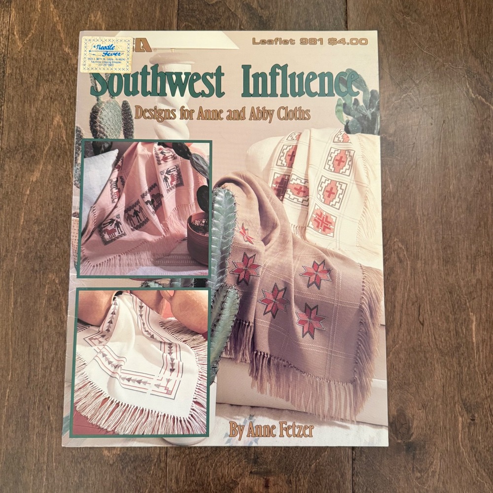 Vintage Southwest Influence Cross Stitch Pattern Anne Abby Cloths Anne Fetzer